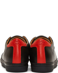 schwarze Leder niedrige Sneakers von Marc Jacobs