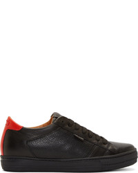 schwarze Leder niedrige Sneakers von Marc Jacobs