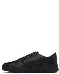 schwarze Leder niedrige Sneakers von BOSS