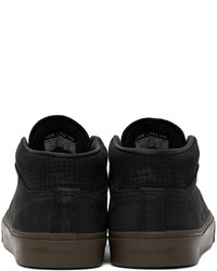 schwarze Leder niedrige Sneakers von Converse
