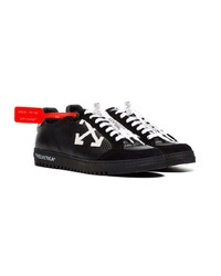 schwarze Leder niedrige Sneakers von Off-White