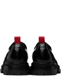 schwarze Leder niedrige Sneakers von 424