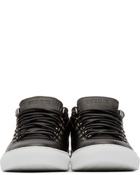 schwarze Leder niedrige Sneakers von Diemme