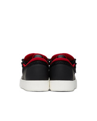 schwarze Leder niedrige Sneakers von Giuseppe Zanotti