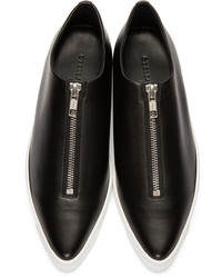 schwarze Leder niedrige Sneakers von Stella McCartney