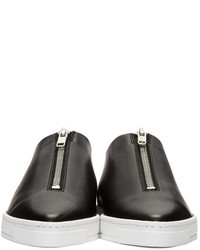 schwarze Leder niedrige Sneakers von Stella McCartney