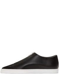 schwarze Leder niedrige Sneakers von Stella McCartney