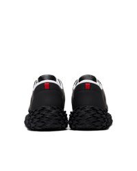 schwarze Leder niedrige Sneakers von Giuseppe Zanotti