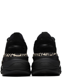 schwarze Leder niedrige Sneakers von Balmain