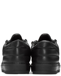 schwarze Leder niedrige Sneakers von Filling Pieces