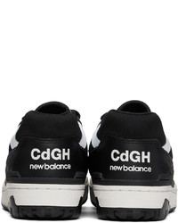 schwarze Leder niedrige Sneakers von Comme des Garcons Homme