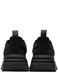 schwarze Leder niedrige Sneakers von Ferragamo