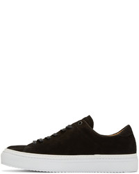 schwarze Leder niedrige Sneakers von No.288