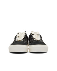 schwarze Leder niedrige Sneakers von Vans