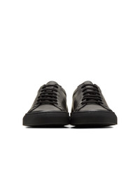 schwarze Leder niedrige Sneakers von Common Projects