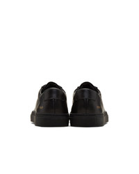 schwarze Leder niedrige Sneakers von Common Projects