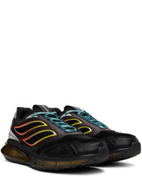 schwarze Leder niedrige Sneakers von Just Cavalli