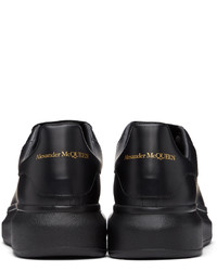 schwarze Leder niedrige Sneakers von Alexander McQueen