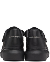 schwarze Leder niedrige Sneakers von Alexander McQueen