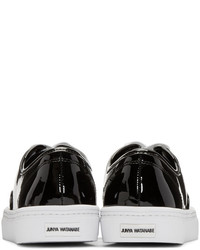 schwarze Leder niedrige Sneakers von Junya Watanabe