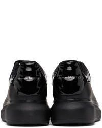 schwarze Leder niedrige Sneakers von Alexander McQueen