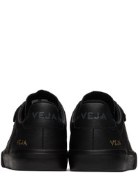 schwarze Leder niedrige Sneakers von Veja
