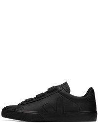 schwarze Leder niedrige Sneakers von Veja