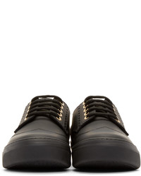 schwarze Leder niedrige Sneakers von Jimmy Choo