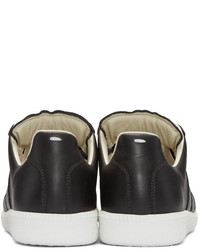 schwarze Leder niedrige Sneakers von Maison Margiela