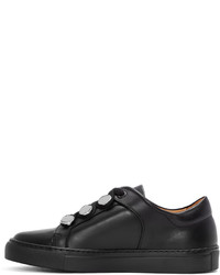 schwarze Leder niedrige Sneakers von Carven