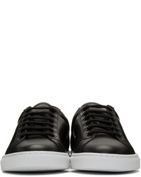 schwarze Leder niedrige Sneakers von Common Projects