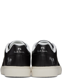 schwarze Leder niedrige Sneakers von Ps By Paul Smith