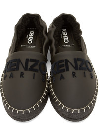 schwarze Leder niedrige Sneakers von Kenzo