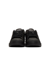 schwarze Leder niedrige Sneakers von adidas Originals