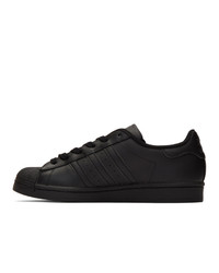 schwarze Leder niedrige Sneakers von adidas Originals