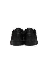 schwarze Leder niedrige Sneakers von adidas Originals