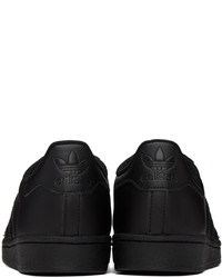 schwarze Leder niedrige Sneakers von adidas Originals