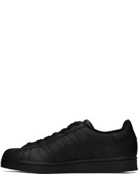 schwarze Leder niedrige Sneakers von adidas Originals