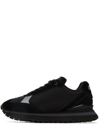 schwarze Leder niedrige Sneakers von VERSACE JEANS COUTURE