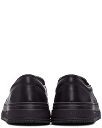 schwarze Leder niedrige Sneakers von Valentino