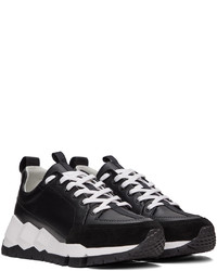 schwarze Leder niedrige Sneakers von Pierre Hardy