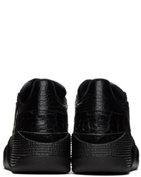 schwarze Leder niedrige Sneakers von Giuseppe Zanotti