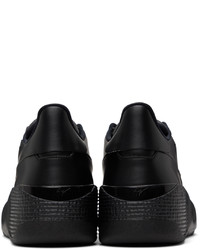 schwarze Leder niedrige Sneakers von Giuseppe Zanotti