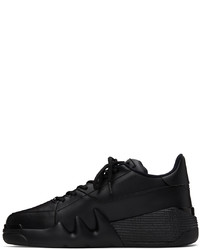 schwarze Leder niedrige Sneakers von Giuseppe Zanotti