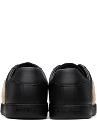 schwarze Leder niedrige Sneakers von Palm Angels