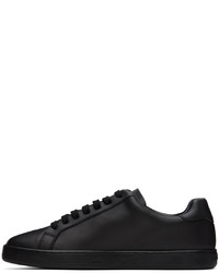 schwarze Leder niedrige Sneakers von Palm Angels