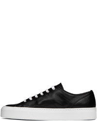 schwarze Leder niedrige Sneakers von Common Projects