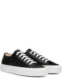 schwarze Leder niedrige Sneakers von Common Projects