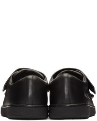 schwarze Leder niedrige Sneakers von Acne Studios