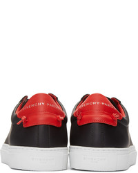 schwarze Leder niedrige Sneakers von Givenchy